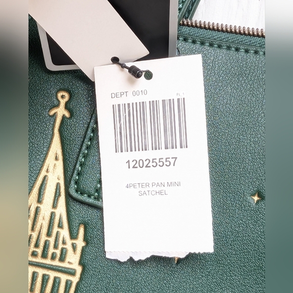 NWT Loungefly Disney Mini Satchel Bag Peter Pan Big Ben Green Dome Tinkerbell - Picture 5 of 7